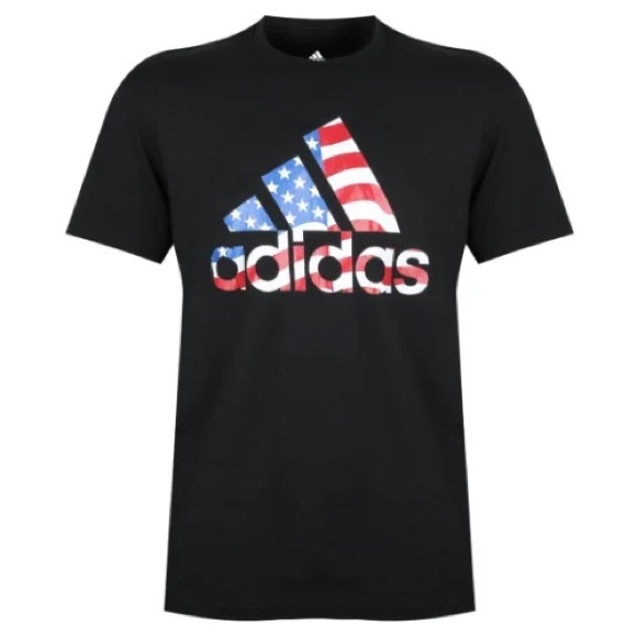 Adidas Men's Black American Flag T NWT! Size Small - Picture 1 of 4